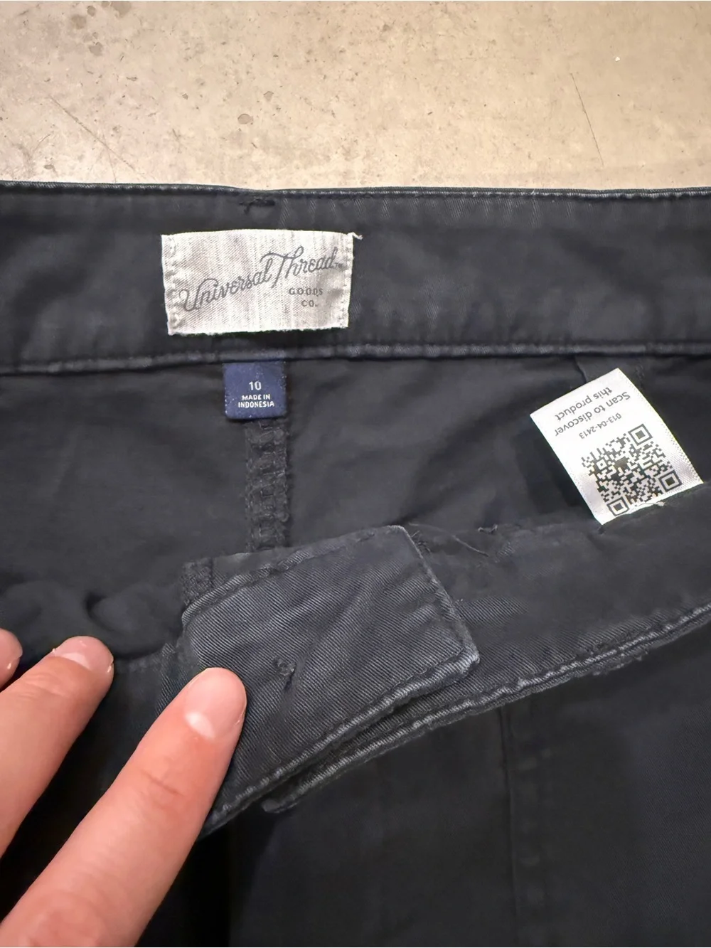 Dark Gray Cargo Pants with Patch Pockets